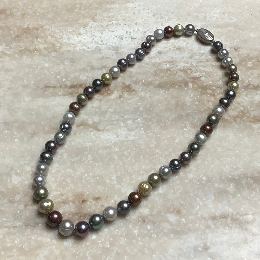 Honora 18” Earth Colors Pearl Necklace Nwot